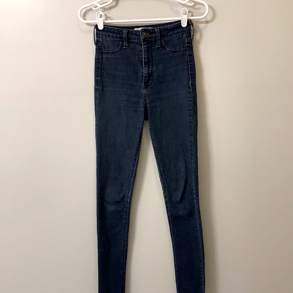 high rise hollister skinny jeans